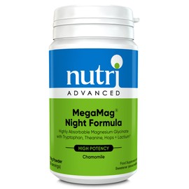 Nutri Advanced Nutri Advanced MegaMag Night Formula Magnesium Powder - Fast Acting High Potency Sleep Support - Chamomile, 30 Servings