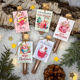 Heiße Schokolade Geschenkset, 5 Stück, Verschiedene Sorten mit Motiven