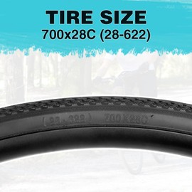 MEGHNA Bike Tire 700C Road Bike Tire Foldable 700 x 28C Tire for Road Racing Fast Rolling 28-622mm Replacement Tire for Road Bike Fixed Gear Bike Gravel Bike Hybrid Bike, 2 Pack