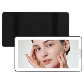 Junyaoxuan Car Sun Visor Vanity Mirror,Rechargeable Led Makeup Mirror with 3 Light Modes,Dimming Lights,Black