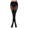 Pretty Polly Women's Suspender Tights, 40 DEN, Black (Black Black),