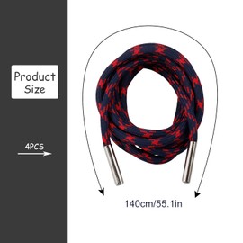 Rumyve 4pcs Drawstring Cord Cord,40cm Universal Cotton Drawstring with Metal Lock,Sweatpants, Shorts and Hoodie