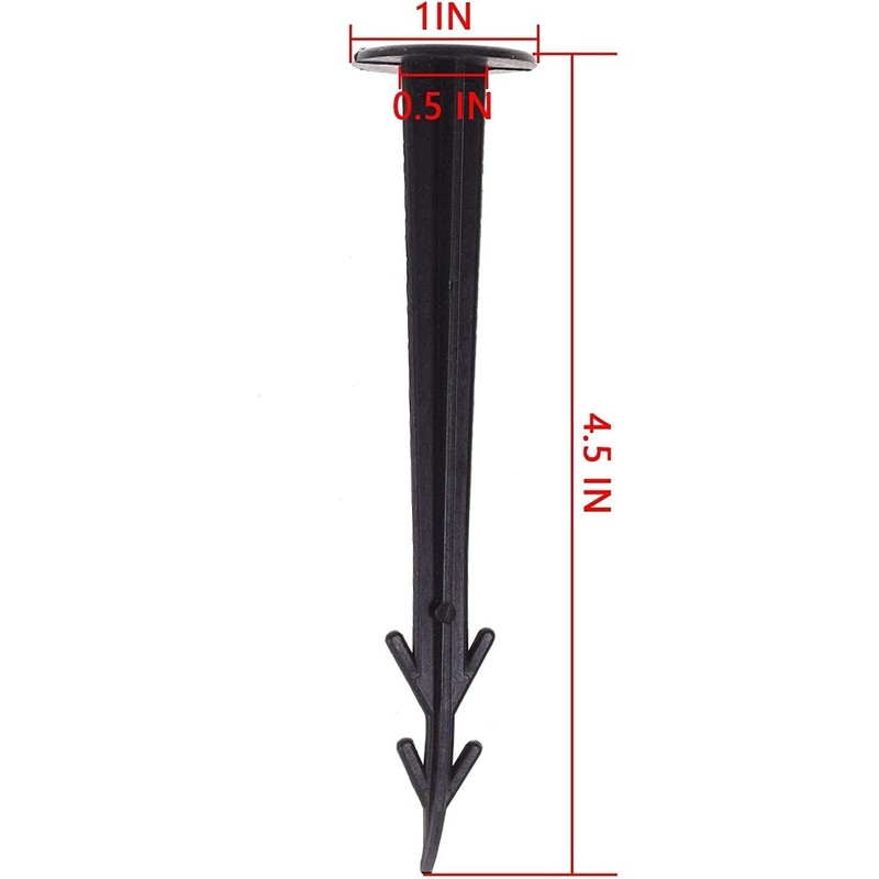 50 Pack 4.5 Inch Plastic Garden Stakes, Heavy Duty Landscape
