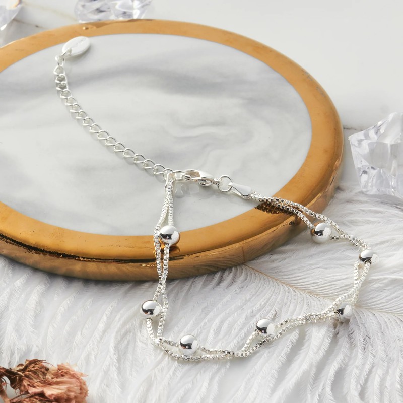 Philip Jones Silver Plated Ball Bracelet