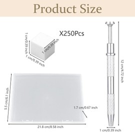 Pack of 250 Nail Art Sponge with Metal Gripper Sponge Ombre Brush Nail Art Nail Design Accessories Nail Studio Accessories for DIY Baby Boomer Effects Ombre Gradient Nail Design