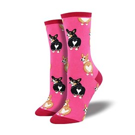 Socksmith Womens Corgi Butts - Pink - One Size