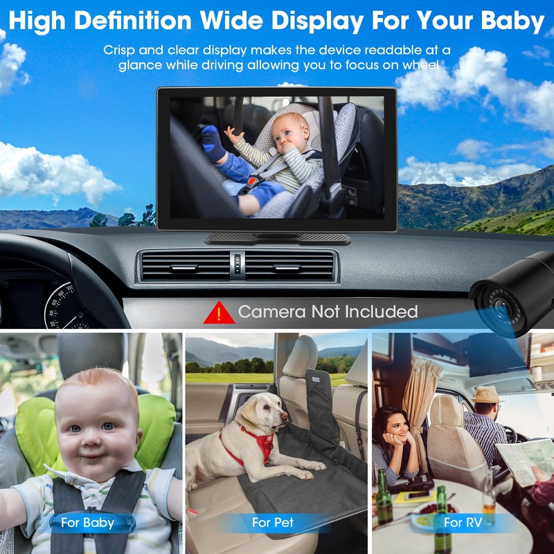 CarPlay Screen Portable Car Stereo - Wireless Android Auto Bluetooth