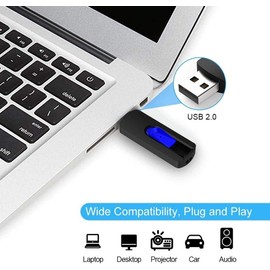 RAOYI 5Pack 128GB USB Flash Drive USB Stick USB 2.0 Memory Stick Slide Retractable Thumb Drive 128G USB Drive USB Key for Data Storage (Black Red Blue Green Purple)