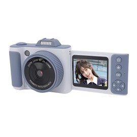 Vlogging Camera, 66MP 2.5K 16X Digital Zoom Point and Shoot Camara with 2.4 Inch 180° Flip Screen, LED Fill Light, Beginner Digital Camera for Photography (Without Memory Card)