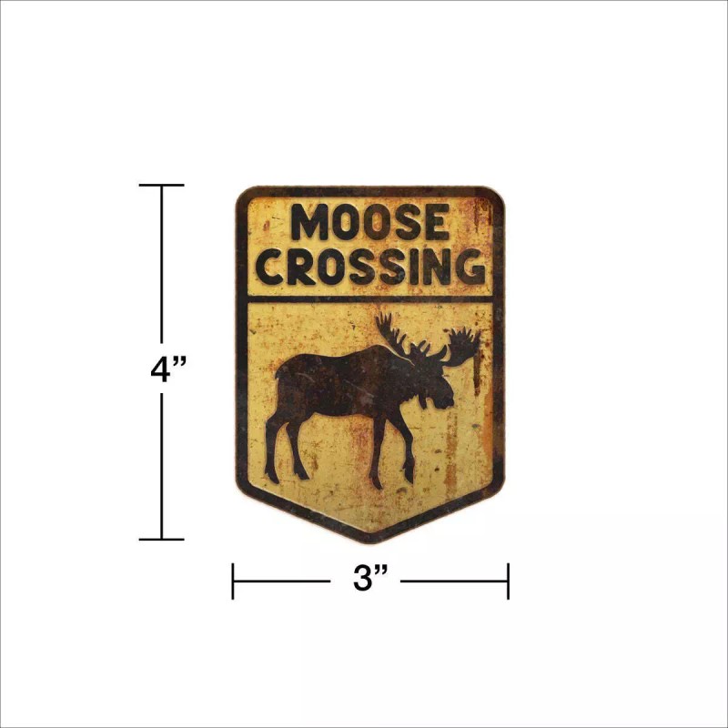 RetroPlanet Maine Moose Crossing Die Cut Vinyl Sticker
