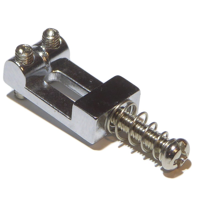 Single individual strat electric guitar bridge saddle in chrome tremolo