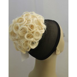 CURLY SCRUNCHIES BUN HAIRPIECE PONYTAIL UP DO HAIR EXTENSION SCRUNCHY (Beach Blonde)