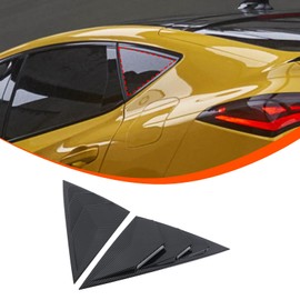 TongSheng Rear Side Window Louver Cover Compatible with Acura Integra 2023 2024 Rear Window Shutters Triangle Cover Trim Carbon Fiber Exterior Decoration Accessories