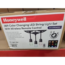 Honeywell *NEW* Honeywell 36ft Led Color Changing Commercial Indoor/Outdoor String Lights