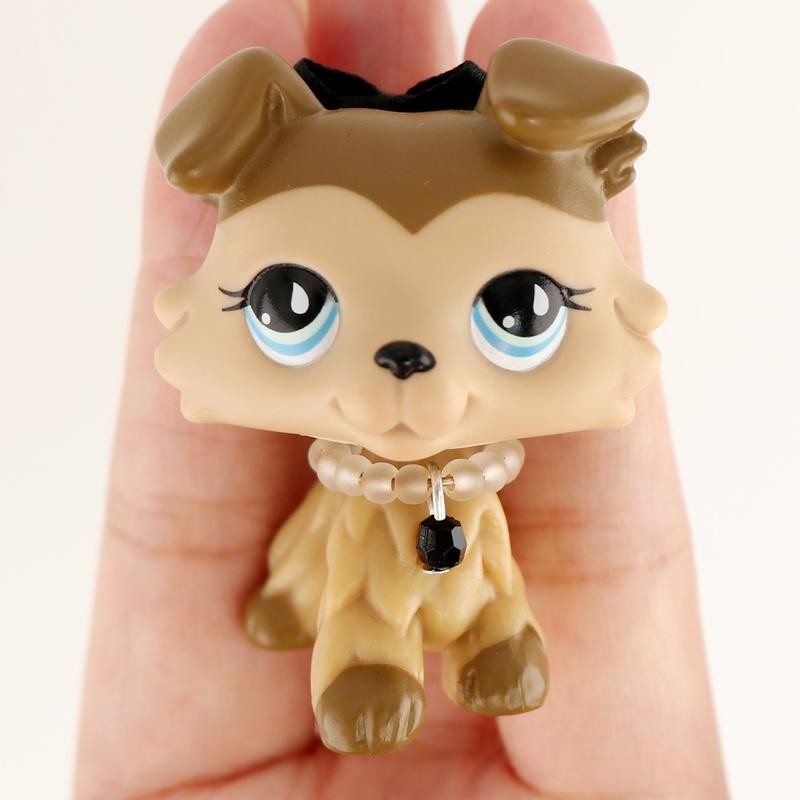 minilpsshop miniature collie shepherd dog figures pet with accessories kids