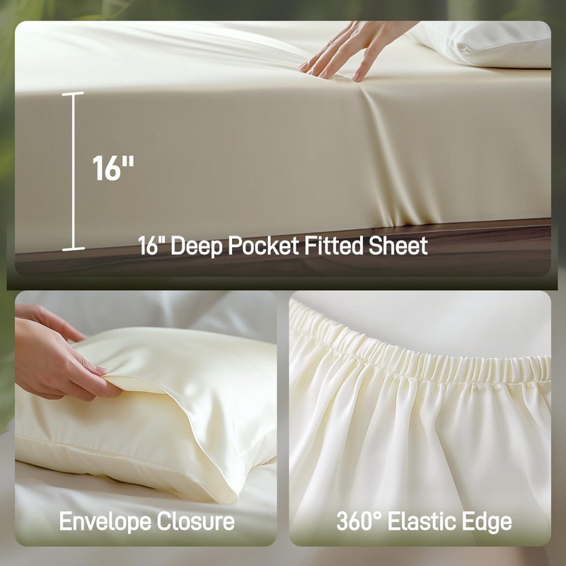 Alkyonos Viscose Derived from Bamboo, Soft Cooling Bedding with Silky