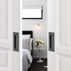 Ravinte 4 Pack Black Sliding Closet Door Handles Black Flush
