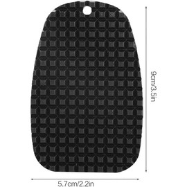 2 Pcs Black Motorcycle Side Kickstand Non-Slip Plate Base Parking Stand Support Plastic Pad, Body and Frame Parts Motorcycle Parts