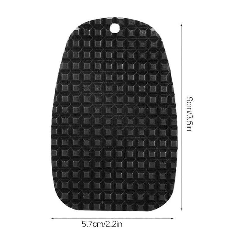 2 Pcs Black Motorcycle Side Kickstand Non-Slip Plate Base Parking