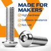 10 PCS 5/16-18 x 1/2 Button Head Socket Cap Screws,