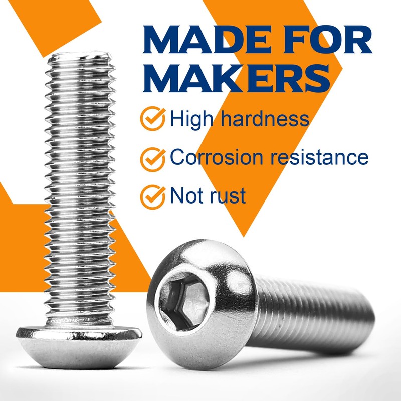 10 PCS 5/16-18 x 1/2 Button Head Socket Cap Screws,