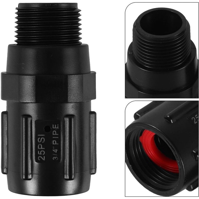 2 Piezas Adaptador de Grifo Plástico 3/4bsp 25psi, para Fregadero