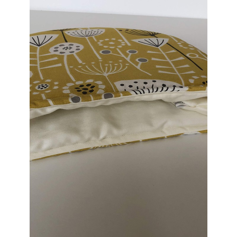 CUSHIONS2U Handmade Scandi Style Bergen Ochre Yellow, Grey Large Tea