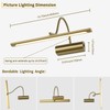 JOOSENLUX Battery Operated Picture Lights Gold Wall Lights Wireless Flexible