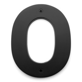 Designers Impressions Flat Black 5" House Number 0