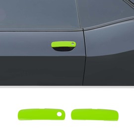 Voodonala for Challenger Door Handle Cover Trim Embellishment Fit for 2012-2024 Dodge Challenger Exterior Accessories 2pcs Green