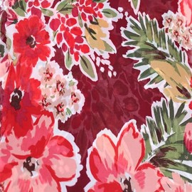 STYLISH FABRIC 58" Wide Printed Hi Multi Chiffon Washed Fabric by The Yard-Soft Material-Apparel, Draperies, Headband, Accessories, Home Decoration, School & DIY Project, Burgundy Peach 1 Yard