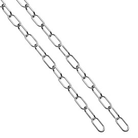 hannger Stainless Steel Chain, 1/8 in × 9.84 Ft Small Strong Chain Link Chain, Light Duty Chainlink Utility Metal Decorative Chain Camping Pet Dog Chain Hanging Chain for Bird Feeder Planters Signs