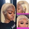 13X4 HD Transparent 613 Blonde Bob Wig Human Hair Lace