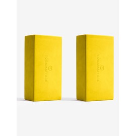 Yogamatters Yoga Brick Block Pair | EVA Foam | Lightweight, High Density and Non-Toxic (Sunshine)