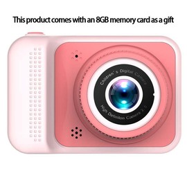 DC205 Digital Camera with Dual 20MP Lenses, USB Rechargeable, Front & Rear Options, Ideal for Students and Campus Cameras - Color: pink