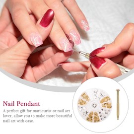 FOMIYES 1 Set Nagel-Anhänger, praktisches Bohrwerkzeug, schöne Maniküre, DIY, Anhänger, Nail Art, Zubehör