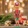 BESPORTBLE Christmas Wooden Nutcracker Gingerbread Man Handmade Wooden Nutcracker Christmas