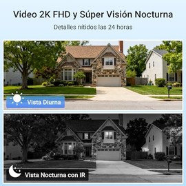 vantisan Timbre con Camara para Exterior con Head-to-Toe View, 2K