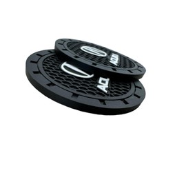 Car Cup Holder Coasters Fit for Acura Accessories,Recessed Silicone Anti Slip Cup Holder Coaster Interior Accessories 2.75in 2Pack (Black)