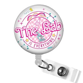 The Lab is Everything Medical Laboratory Badge Reel, Lab Technician Badge Holder, Cute Lab Tech Badge Reel, MLS MLT Badge Gift, Lab Science Badges
