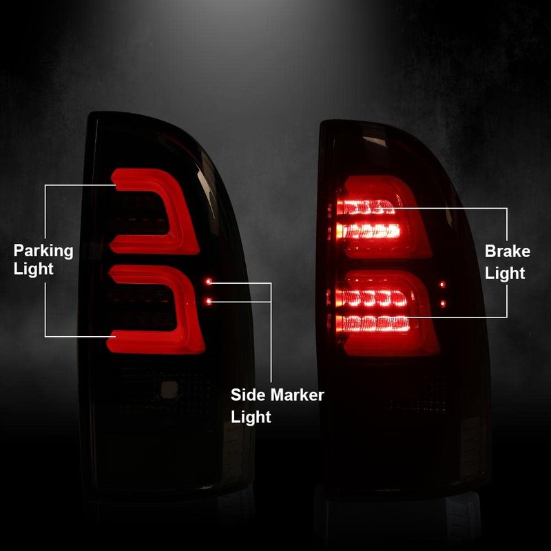 PIT66 LED Tail Lights Assembly,Compatible with 2005-2015 Toyota Tacoma Tail