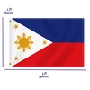 2×3 FT Philippines Flag,Medium 60×90 CM Filipino Outdoor Banner,100D Philippine