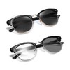 TIANYESY Polarized Sunglasses Photochromic Eyeglasses Unisex TY201903 (T2-2PCS:Gold(Polarized)+Silver(Photochromic Blue Light))