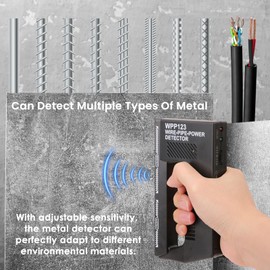 Wire Pipe Detector Wpp123 Stud Finder Wall Scanner Wire And Pipe Detector For Walls Detect Electrical Wires Cable High Sensitivity Wire Detector Handheld Stud Detector For Ceilings Floors Black