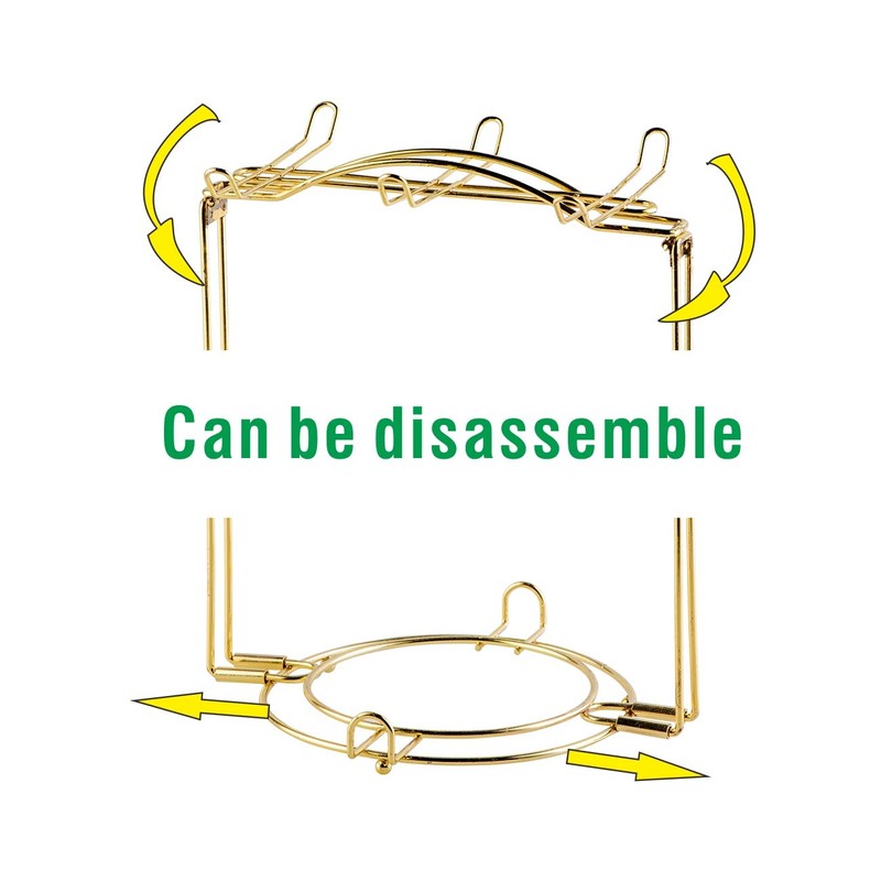 YOLIFE Tea Cup Holder for Countertop, Gold Metal Cup and