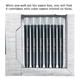 Pilot Iroshizuku Fountain Pen Ink Cartridges Kon-peki (Cerulean Blue) 6 Pieces IRF-6S-KO with Kanji Love Sticker