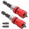 2pcs Adjustable Screw Depth Screwdriver Bit Holder Magnetic Steel Screwdriver