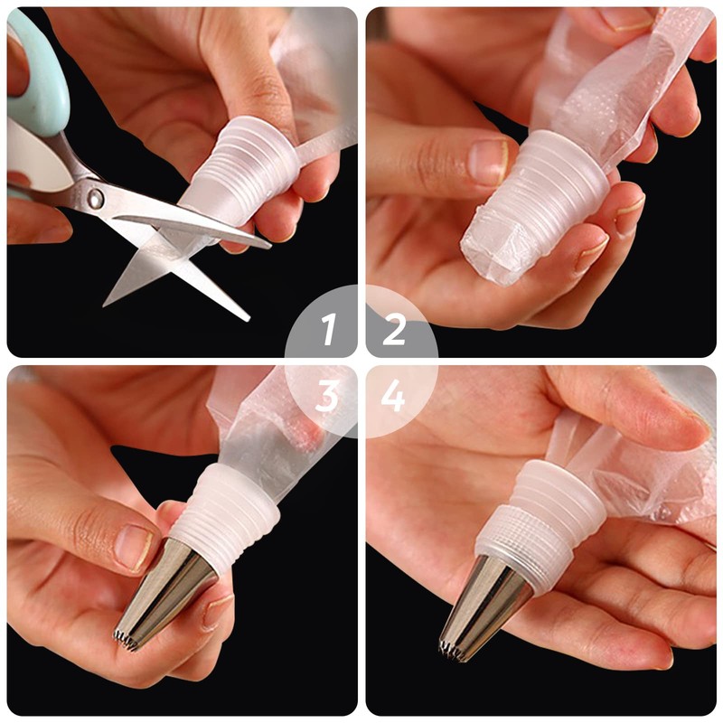 HAKACC Piping bag disposable piping bag set icing bags piping