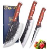 Naitesen 3PCS Hand Forged Butcher Knife Set, Very Sharp Meat