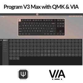 Keychron V3 Max TKL Wireless Mechanical Keyboard, QMK/VIA RGB Bluetooth/2.4 GHz/Wired, 87 Keys Hot-Swappable with Gateron Banana Switch, Compatible with Mac Windows Linux